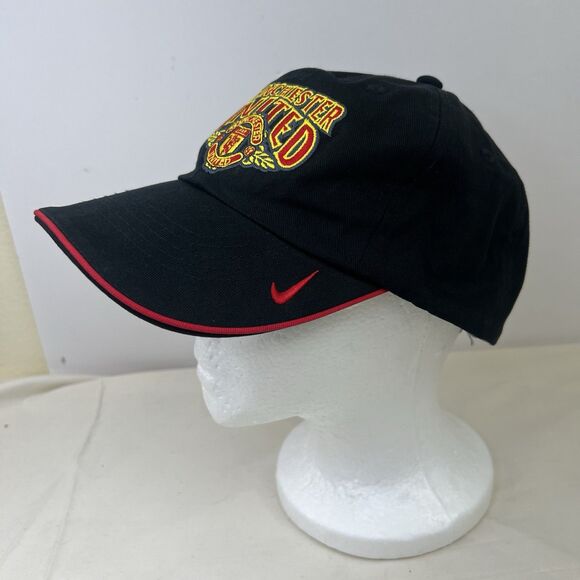 Vintage Manchester United Hat Mens Strapback Black Nike USA Tour 2003 Soccer EPL - Picture 2 of 8
